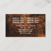 Stijl van wolfraamsnijhout visitekaartje (Achterkant)