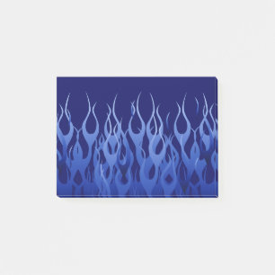 Stijl van wolle blauw raceflames post-it® notes