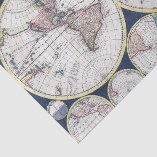  Stijl Veelvoudige Kleurrijke Wereldbollen Tissuepapier (Detail)