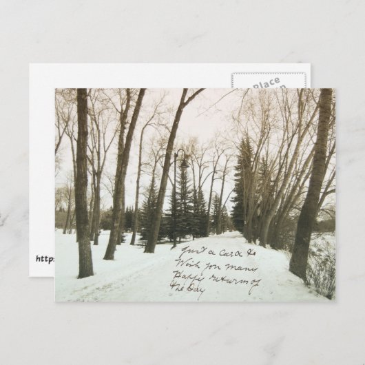 stijl Verjaardag briefkaart met handschrift (Voorkant / Achterkant)