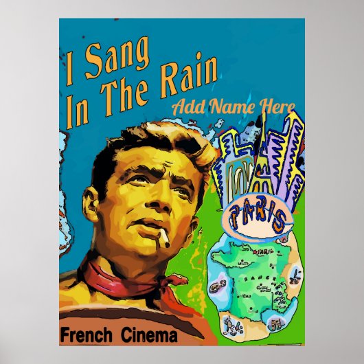  stijl Vervagen Cinema Sang Rain, bewerken tekst Poster (Voorkant)