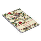 Stijl Victoriaans Vogels en Rozen Notitieboek (Rechterzijde)