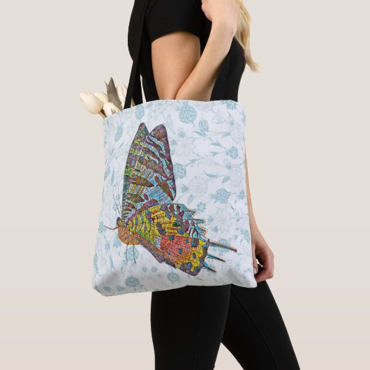 stijl vliegende vlinder Canvas tas (Dichtbij)