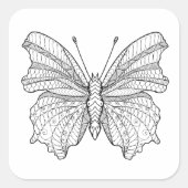 Stijl Vlinder 3 Vierkante Sticker (Voorkant)