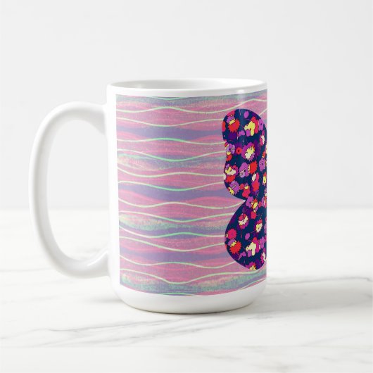 -stijl vlinder Mok koffiebeker (Links)