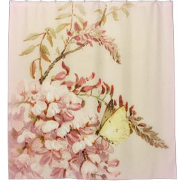  stijl vlinderbloemen douchegordijn