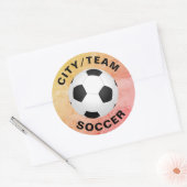 stijl voetbal ronde sticker (Envelop)
