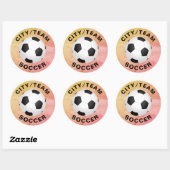 stijl voetbal ronde sticker (Vel)