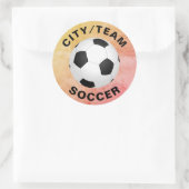 stijl voetbal ronde sticker (Tas)