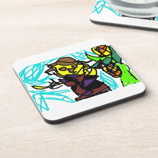 Stijl vogelverschrikker bier onderzetter (Linkerzijde)