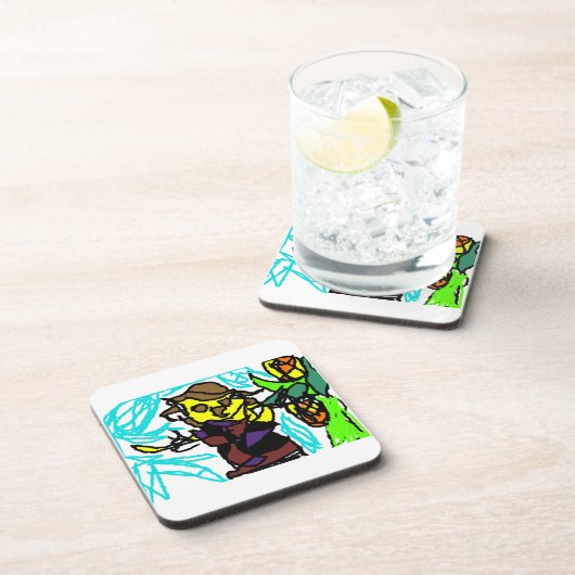 Stijl vogelverschrikker bier onderzetter (Rechterzijde)