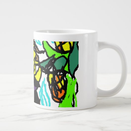 Stijl vogelverschrikker grote koffiekop (Rechts)