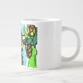 Stijl vogelverschrikker grote koffiekop (Rechts)