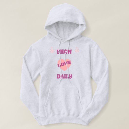 Stijl: Volwassenen Pullover Hoodie (Ash Vivid) (Design voorkant)