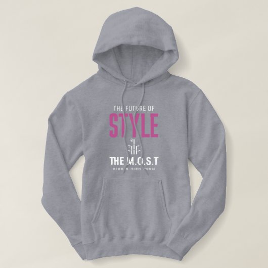 Stijl: Volwassenen Pullover Hoodie (Grijs Vivid) (Design voorkant)