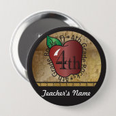  stijl voor de 4de Grade Rocks Ronde Button 4,0 Cm (Voorkant /achterkant)