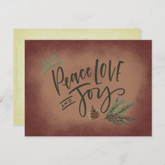  stijl Vredesliefde en feestdag Briefkaart (Voorkant / Achterkant)