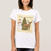 stijl vrolijke kerst T-shirt (Voorkant)