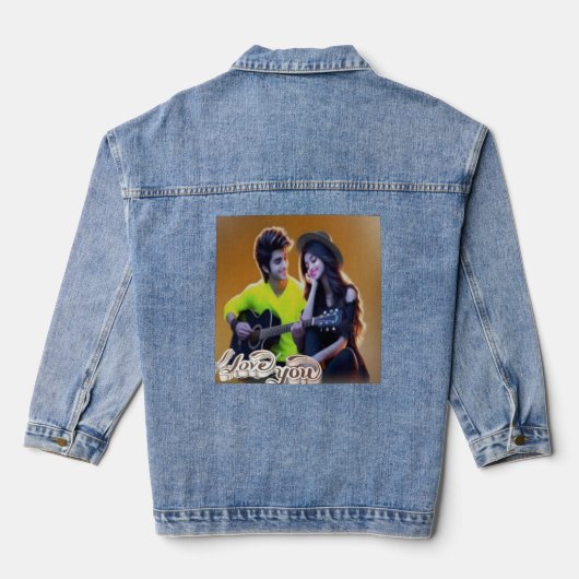 Stijl: Vrouwen Denim Jacket (Jean Jacket) (Achterkant)
