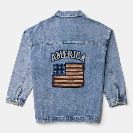 Stijl: Vrouwen Denim Jacket (Jean Jacket) (Achterkant)