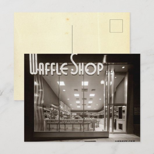  stijl "Waffle Shop" Briefkaart (Voorkant / Achterkant)