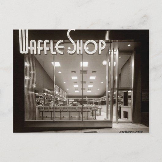 stijl "Waffle Shop" Briefkaart (Voorkant)
