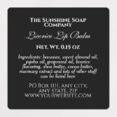 stijl waterdichte lip balsem label - zwart (Design 1)