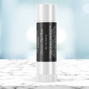 stijl waterdichte lip balsem label - zwart