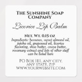 stijl waterdichte lipbalsem label - wit (Design 1)