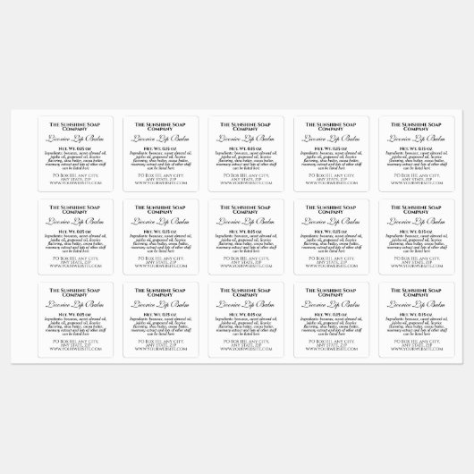 stijl waterdichte lipbalsem label - wit (Vel)