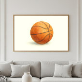  stijl Waterverf basketbal ontwerp Poster
