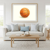  stijl Waterverf basketbal ontwerp Poster