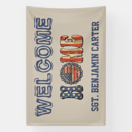  stijl Welkom thuisleger marine Spandoek (Verticaal)