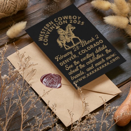  stijl Westerne Cowboy Conventie Kaart