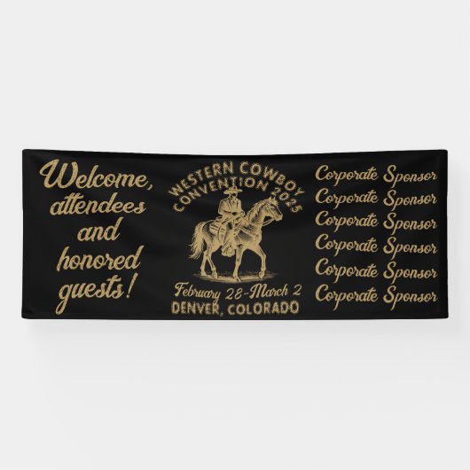 stijl Westerne Cowboy Conventie Spandoek (Horizontaal)
