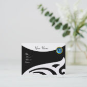 STIJL WINGS MONOGRAM, BLUE SAPPHIRE PER VISITEKAARTJE (Staand voorkant)