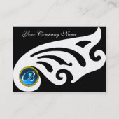 STIJL WINGS MONOGRAM, BLUE SAPPHIRE PER VISITEKAARTJE (Achterkant)