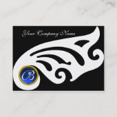 STIJL WINGS MONOGRAM, BLUE SAPPHIRE PER VISITEKAARTJE (Achterkant)