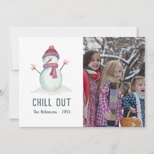  Stijl Winter Kerstmis Familie Foto Feestdagenkaart (Voorkant)