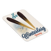  stijl Winterberg Duitsland Ski poster Magneet (Rechterzijde)