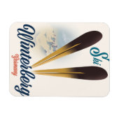  stijl Winterberg Duitsland Ski poster Magneet (Horizontaal)