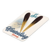  stijl Winterberg Duitsland Ski poster Magneet (Linkerzijde)