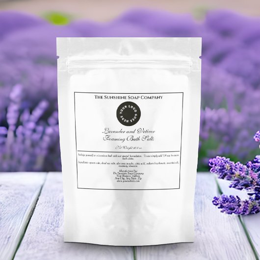  stijl wit badzout zakje label w logo sparkling wijnetiket