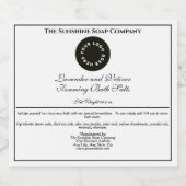  stijl wit badzout zakje label w logo sparkling wijnetiket (Enkel label)