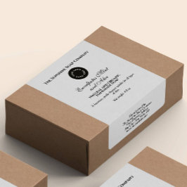  Stijl Wit Zeep Verpakkingsetiket w Logo Etiket