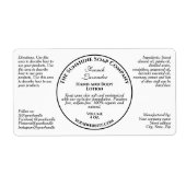 stijl witte cosmetica flesetiket etiket (Voorkant)