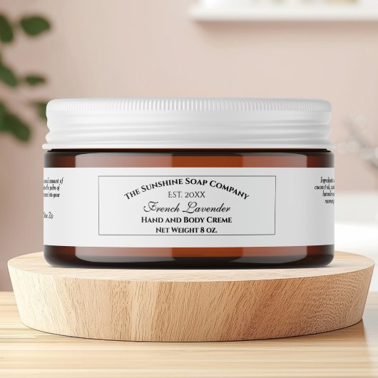  stijl witte cosmetica pot label