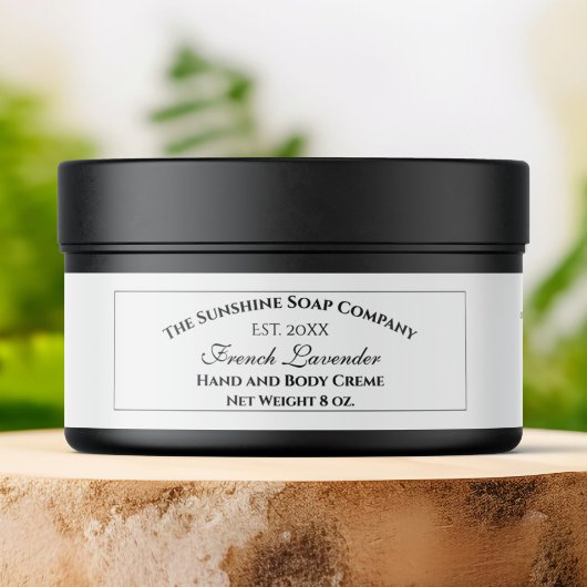  stijl witte cosmetica pot label