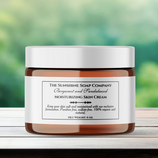  stijl witte cosmetica pot label