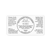 stijl witte druppelaar flesetiket etiket (Voorkant)